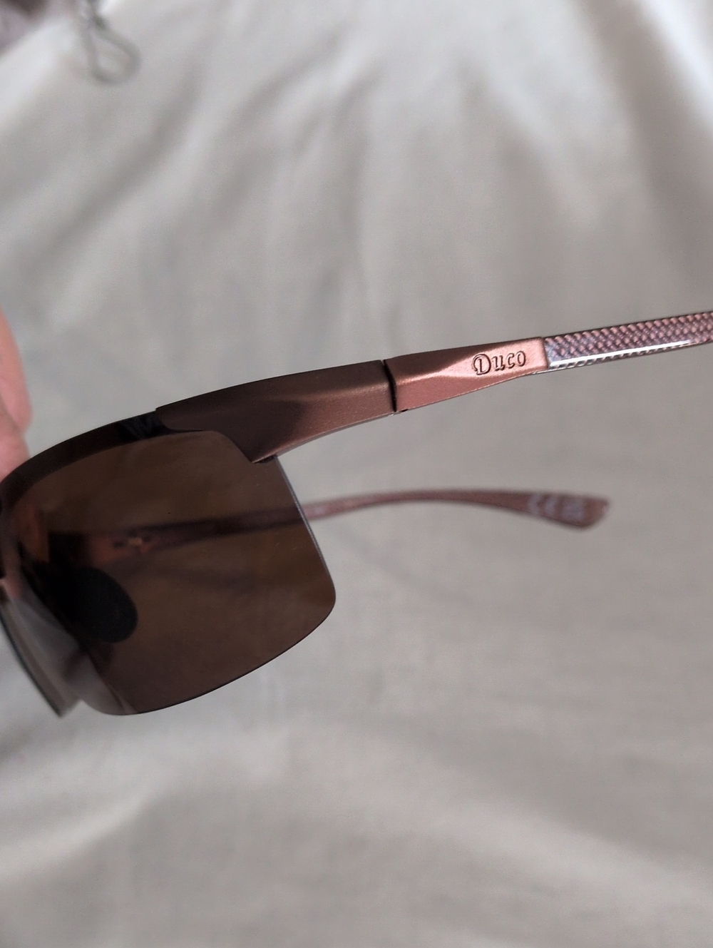 Men’s Brown Semi-Rimless Sunglasses